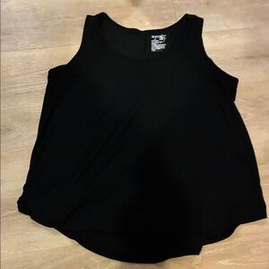 Terra & Sky Classic Black Tank Top Plus Size 2XX Polyester Rayon Spandex NWOT